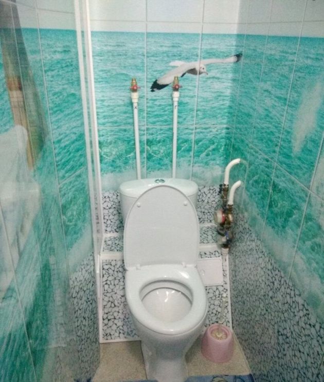 Туалет из пвх панелей дизайн фото