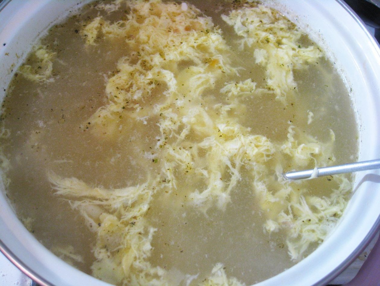 Суп с яичными белками