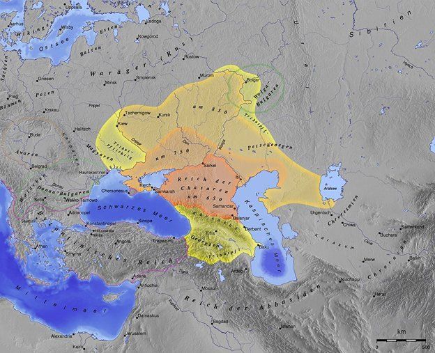 Карта хазарское царство