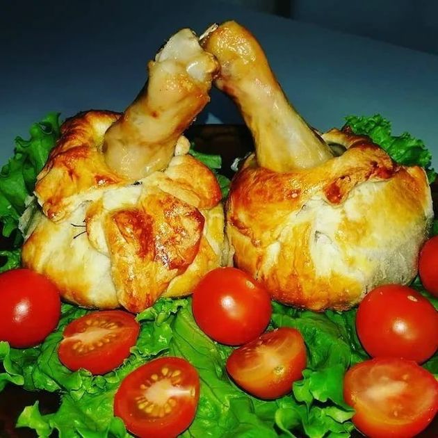 Рецепт голень куриная в тесте в духовке рецепт с фото пошагово