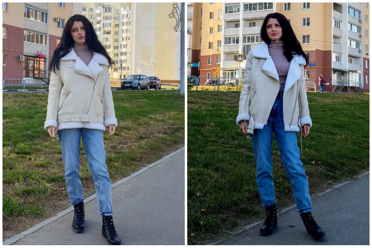 Застегнутая и расстегнутая
