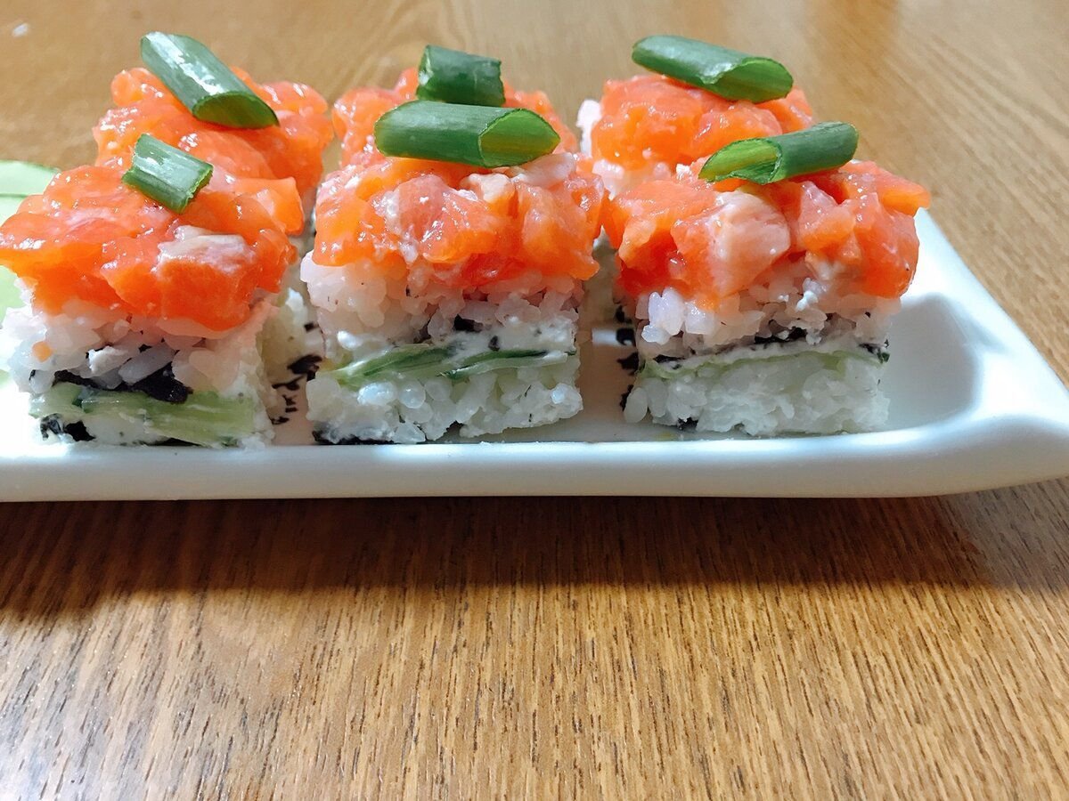 Рецепт суши запеченные с красной рыбой фото 22