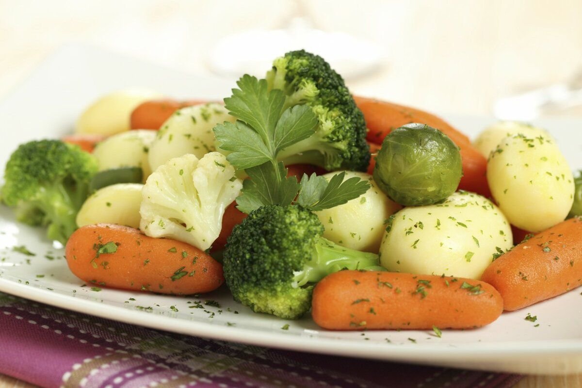 Отварные овощи