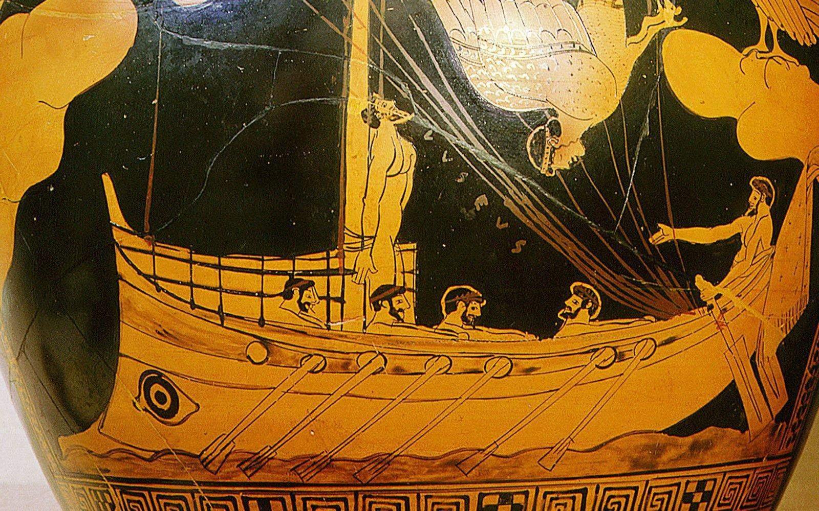 Вазопись древней Греции Одиссей