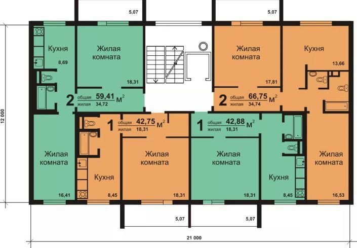 Планировка комнаты прямоугольной вытянутой формы