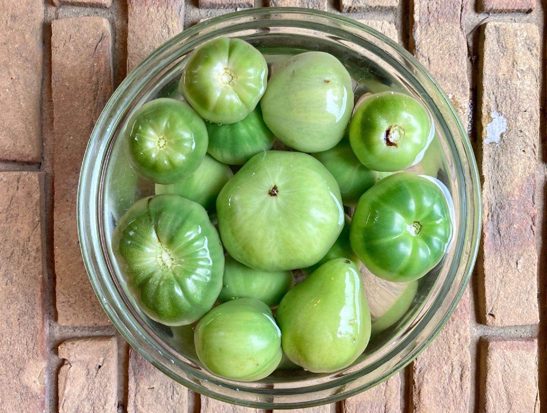 зеленые помидоры на зиму фото
