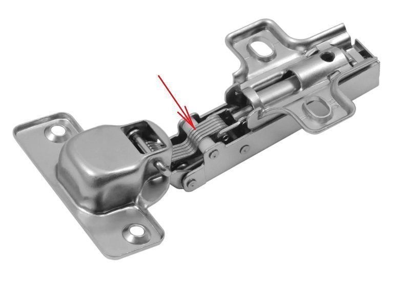 Накладной доводчик для мебельной петли