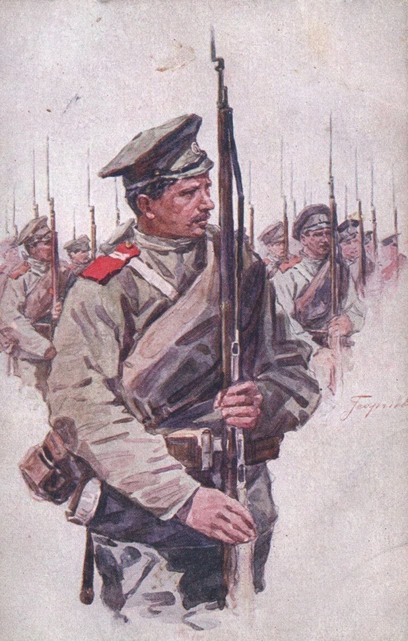 Солдат русской императорской армии 1914 картина