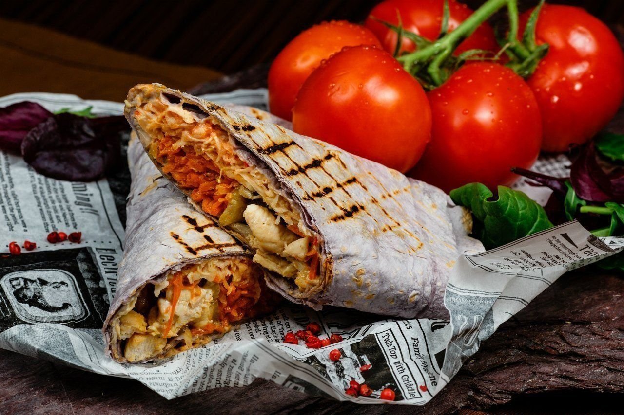 Шаурма с ананасами