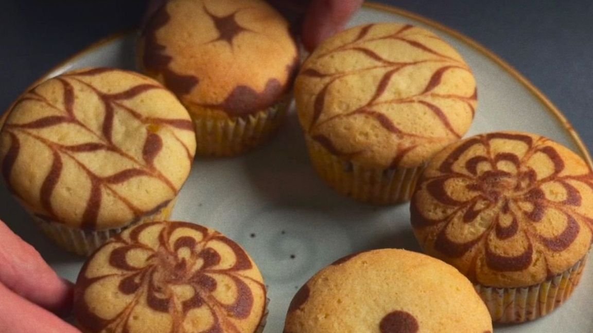 Как приготовить кексы с узором