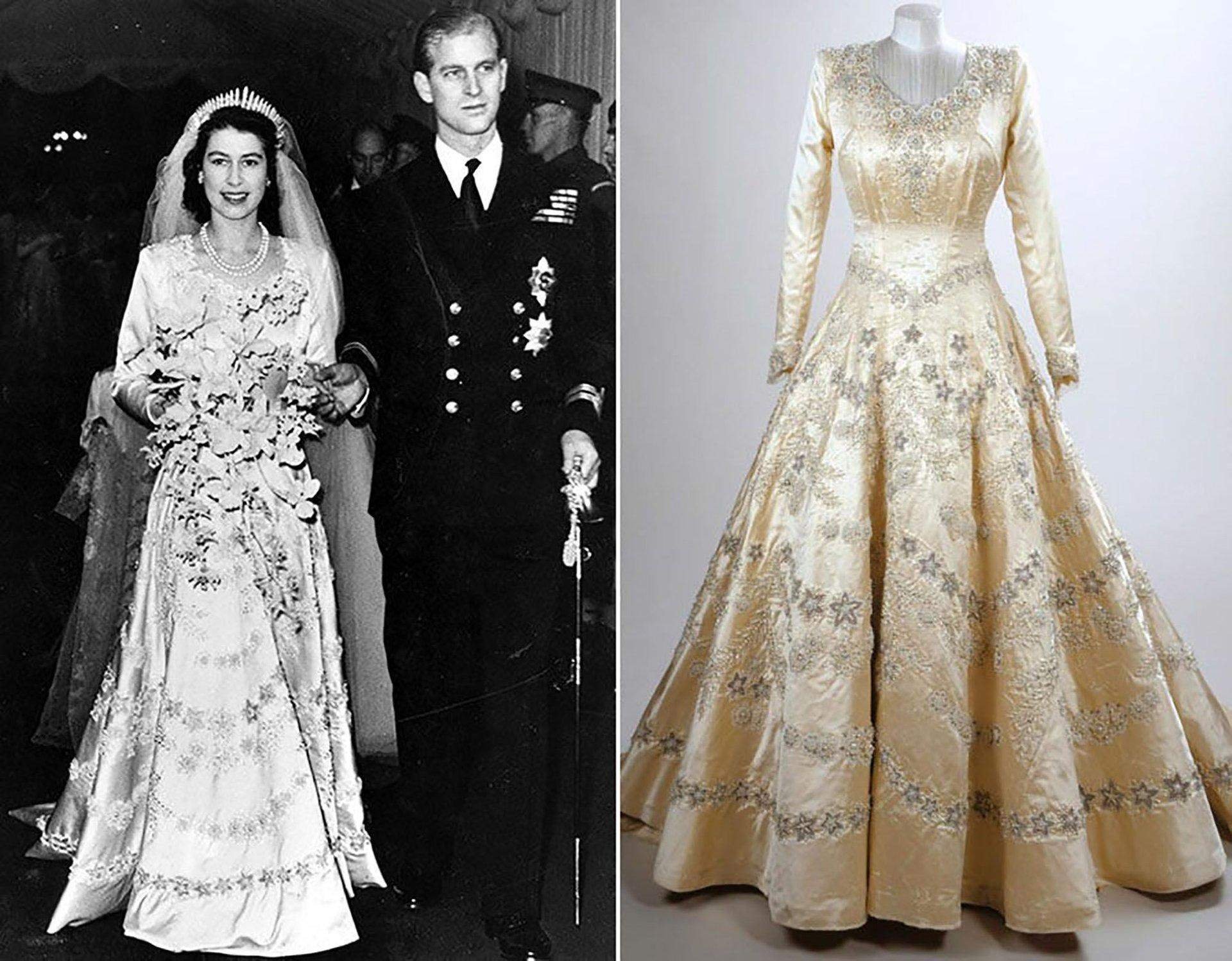 Платье королевы елизаветы на свадьбе