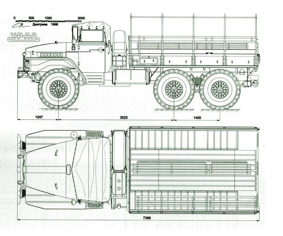 Урал чертеж. Урал 375 габариты. Урал 375 чертеж. Кабина Урал 375 чертеж. Урал-375д габариты.