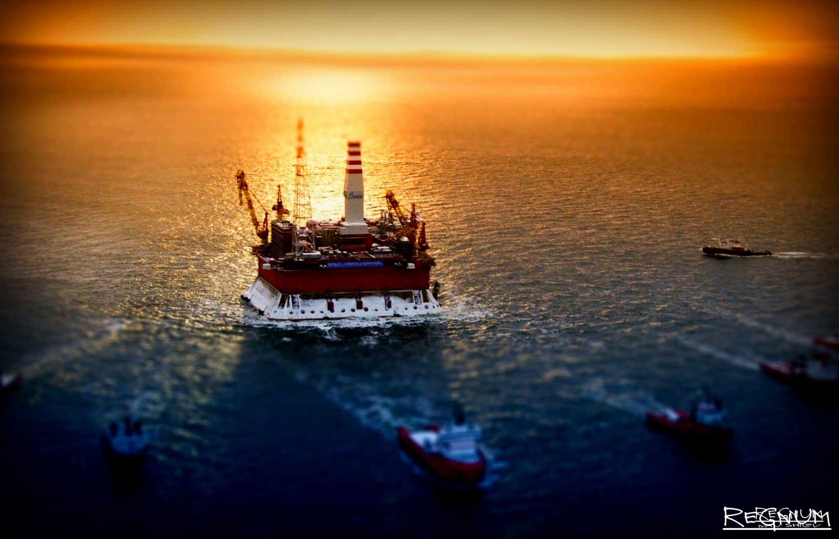 Нефтяные платформы в баренцевом море