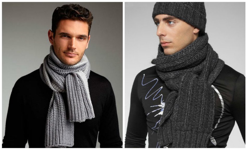 Как завязать шарф на шее мужчине зимой