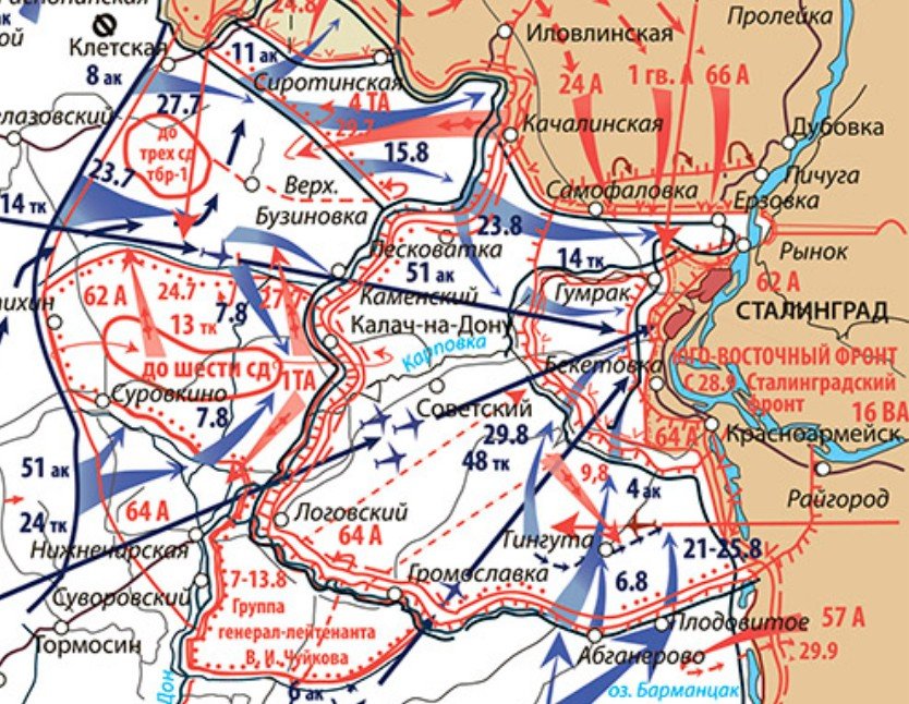 Карта боев в сталинграде