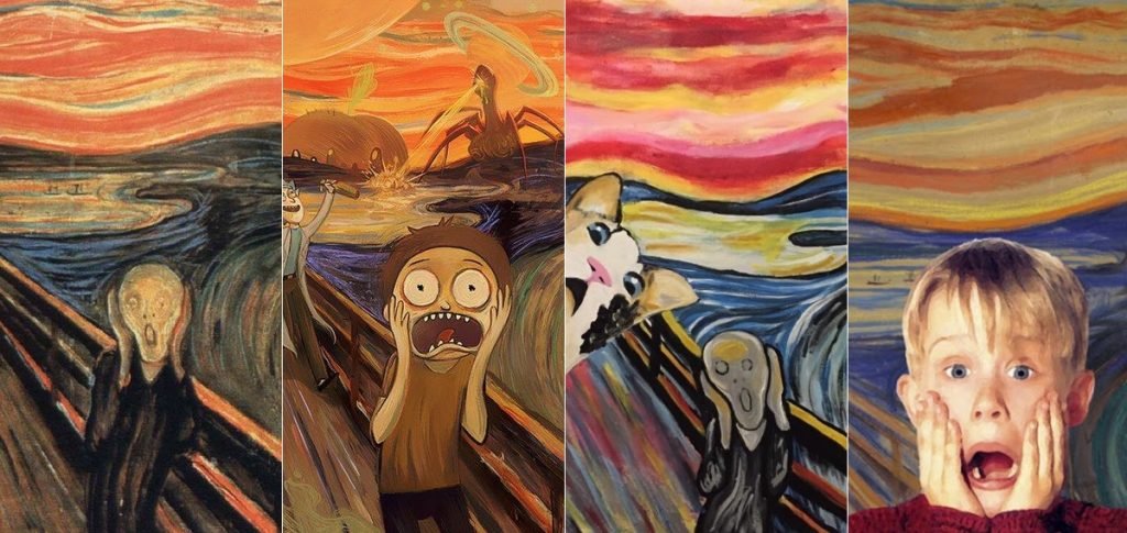 Scandinavian Capital With The Scream Painting