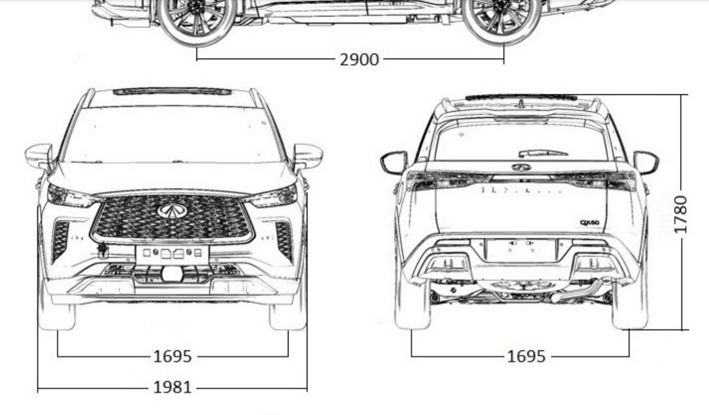 Инфинити qx80 чертеж