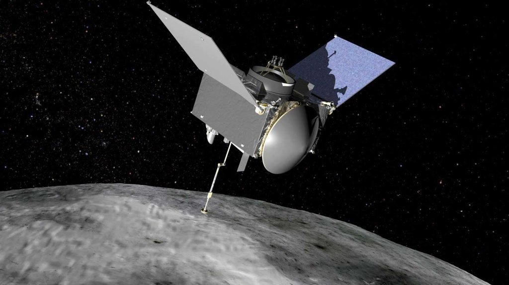 Фото: NASA / Космический аппарат NASA исследует астероид Бенну. Компьютерная модель