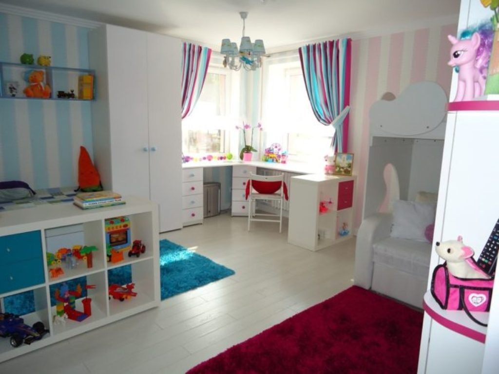 планировка детской комнаты для двоих разнополых детей
