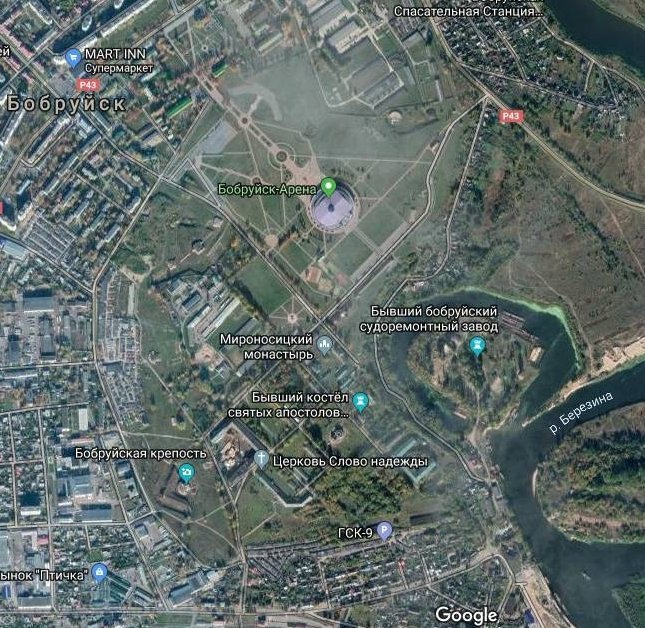 Карта бобруйской крепости