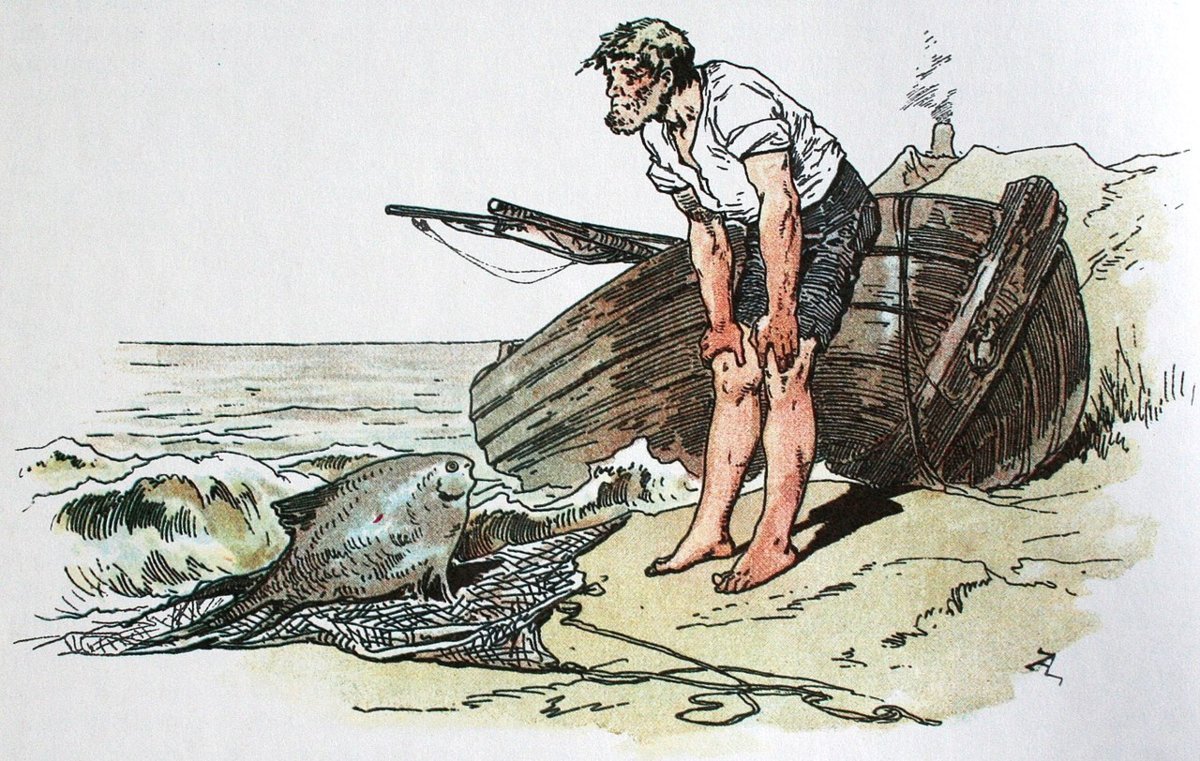 Сказка о рыбаке и его жене братья Гримм