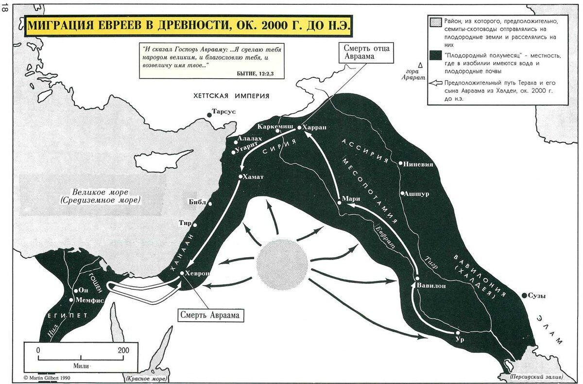 Путь авраама из ура в землю обетованную карта