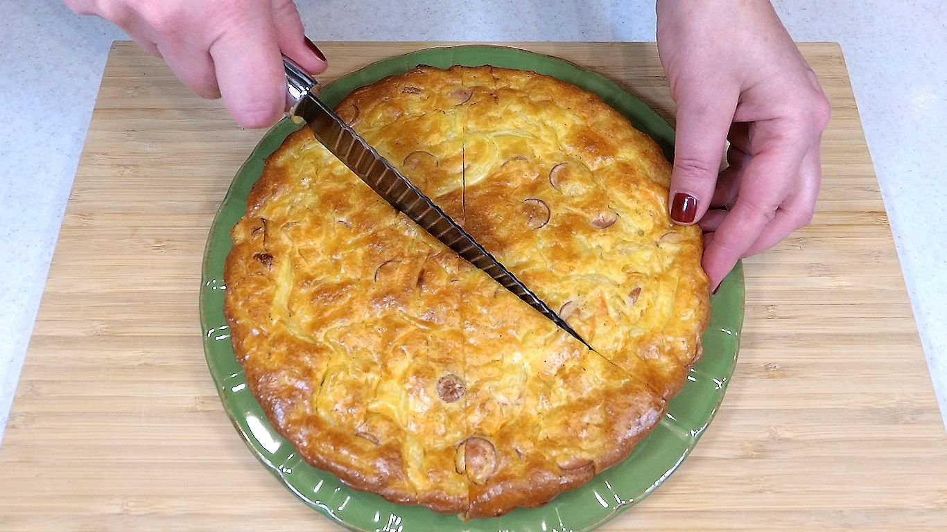Пирог с капустой на сковороде быстро и вкусно