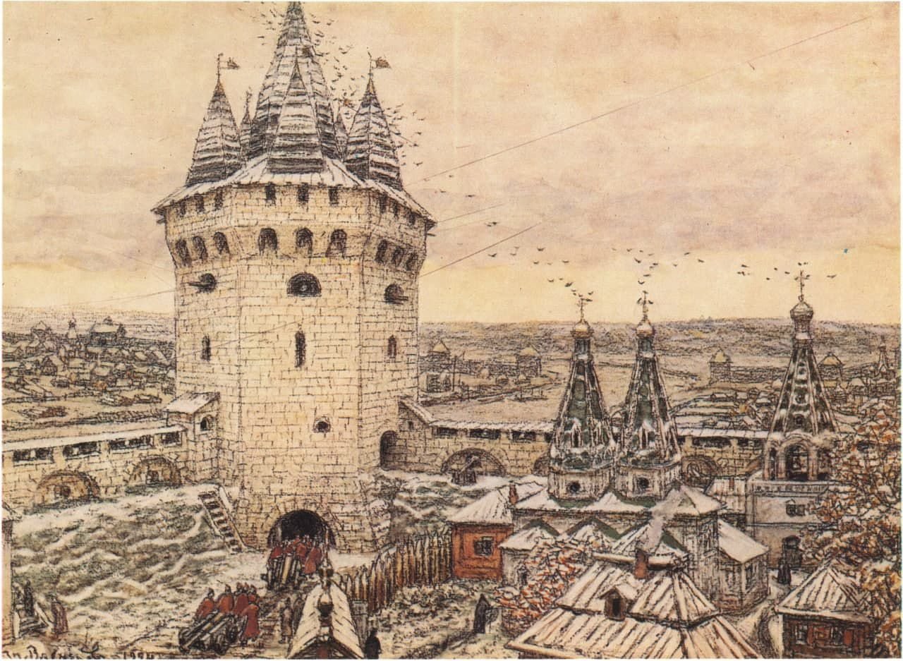 Белокаменный кремль картина васнецова