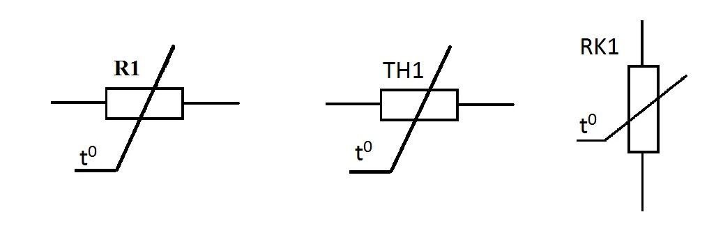 Терморезистор обозначение на схеме гост