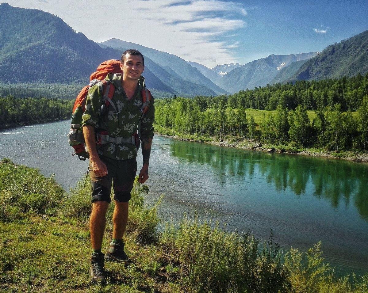 Автор в горах Алтая
