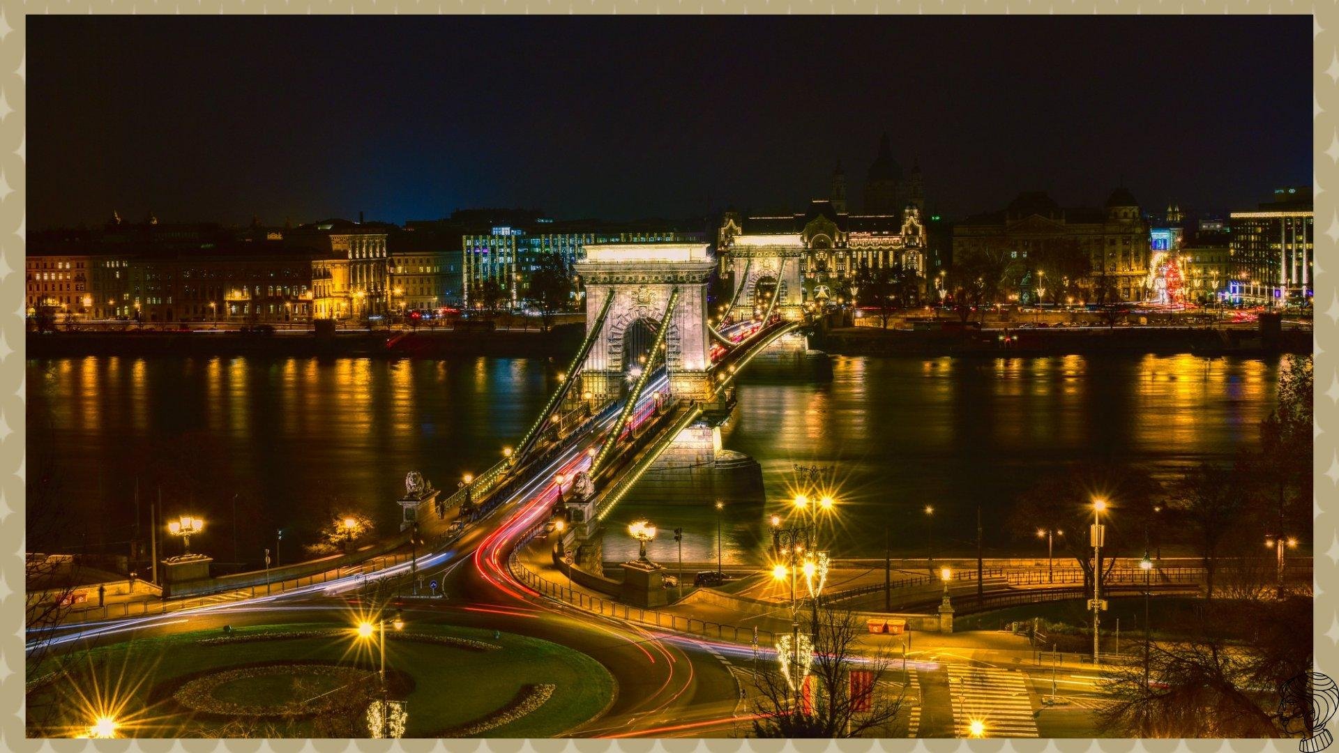 Венгрия цепной мост Сечени (г. Будапешт)