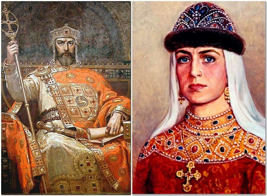 картина князь владимир и рогнеда. княжна князю. княгиня евдокия васнецов. оловянная княгиня ольга. княгиня ольга и константин багрянородный.