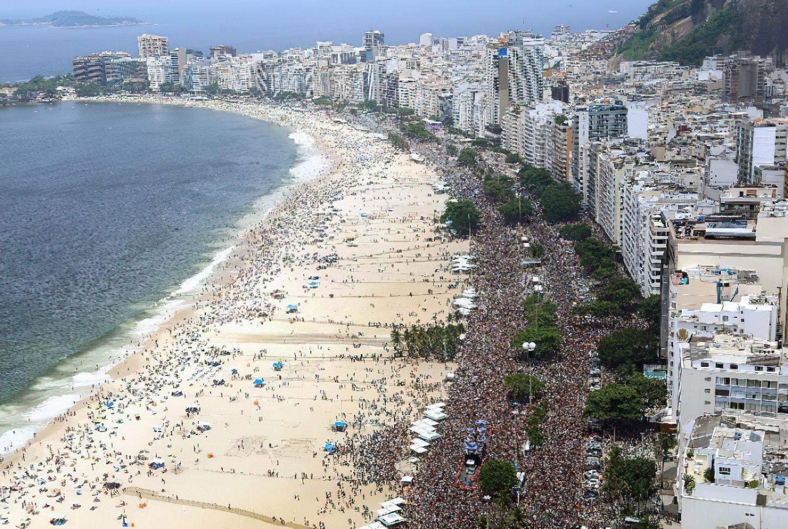 Карнавал в Бразилии на пляже Копакабана