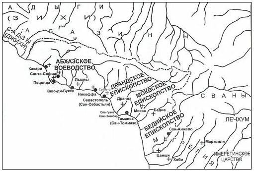 Карта абхазии историческая