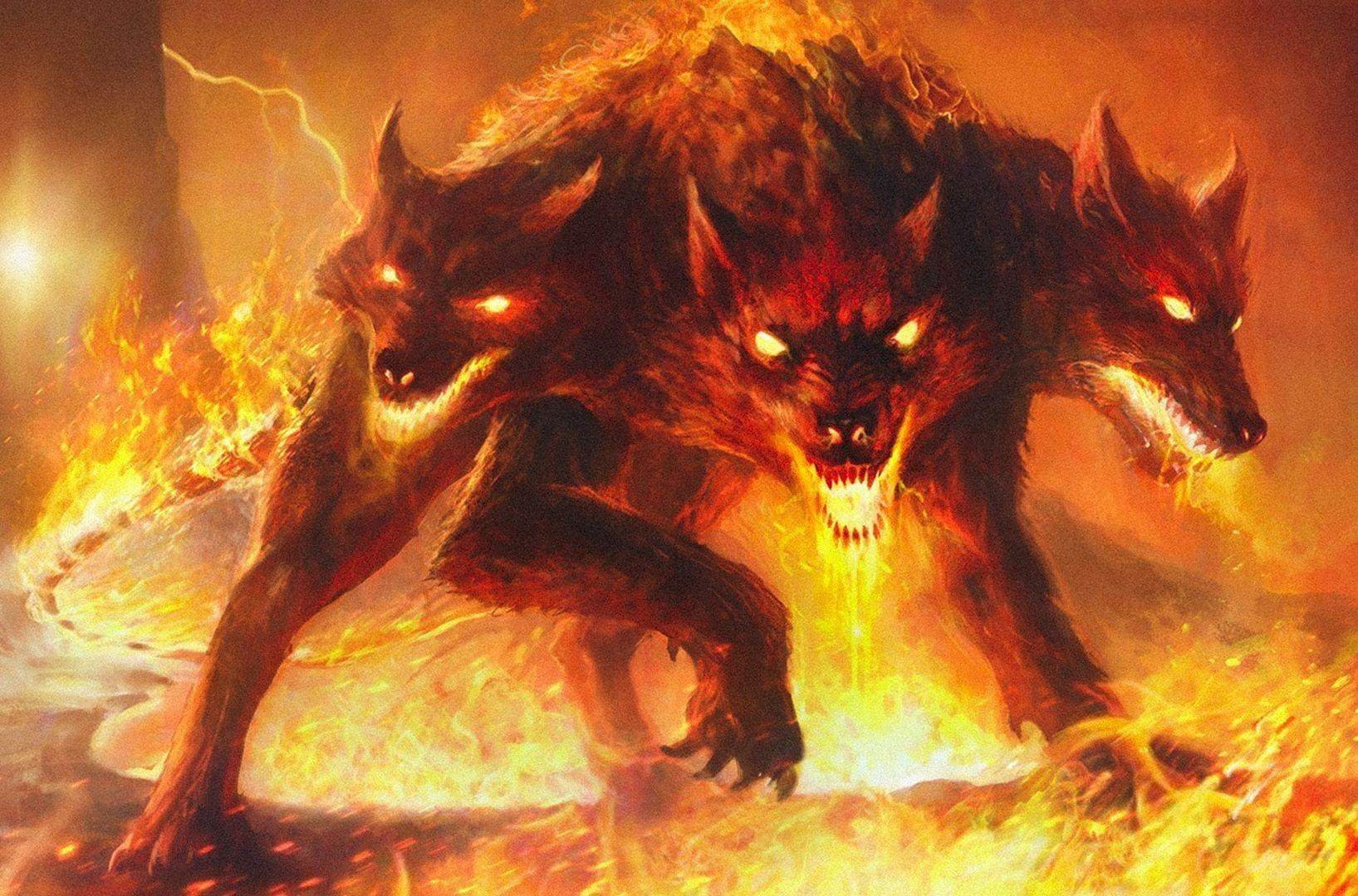 Трехголовый пес демон