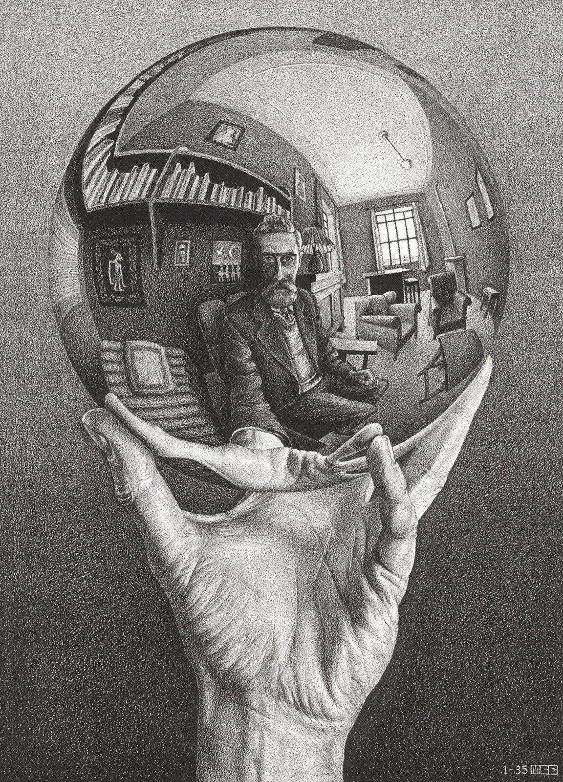 Картина рисующие руки эшера