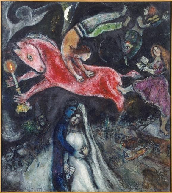 Марк Шагал. Красный конь.1938 г. Музей изящных искусств Париж, Франция