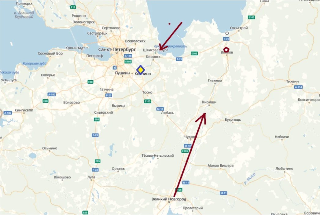 Оредеж спб карта