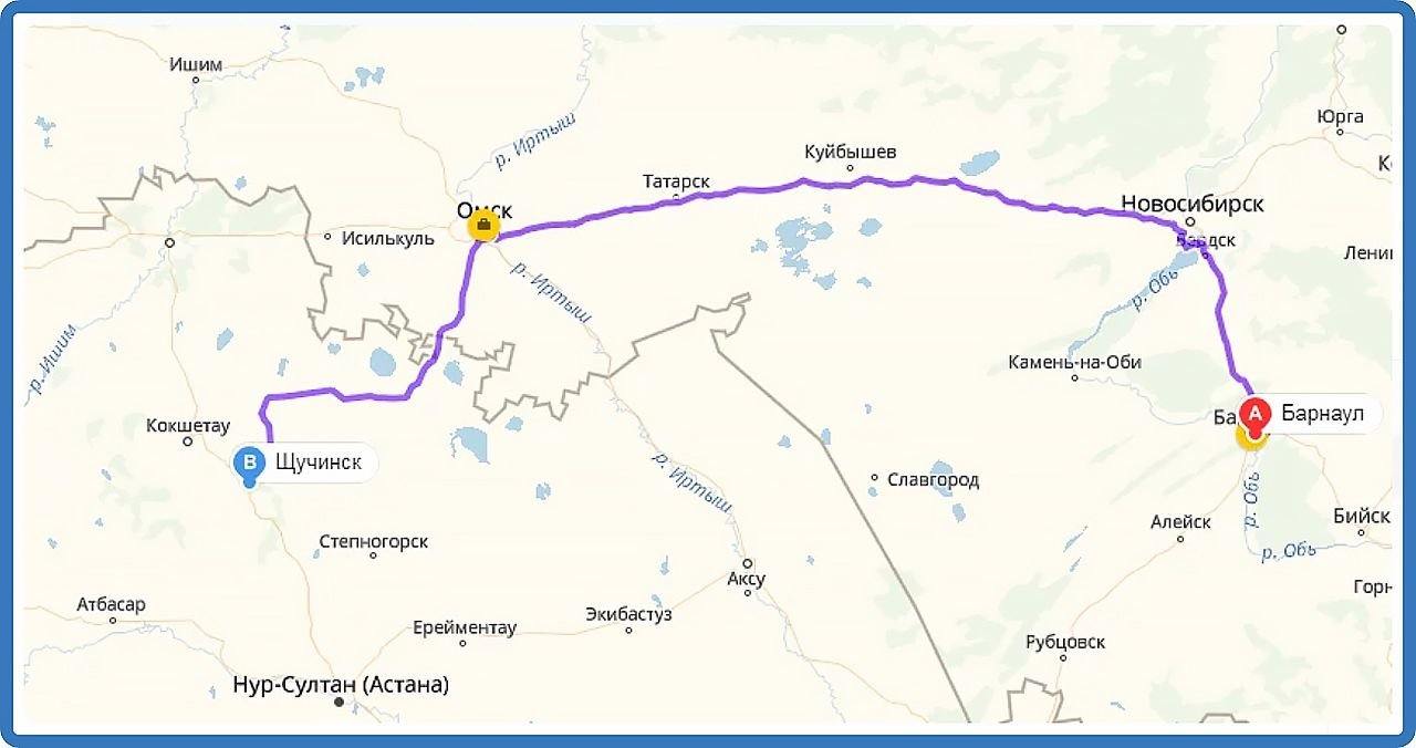 Карта боровое омск