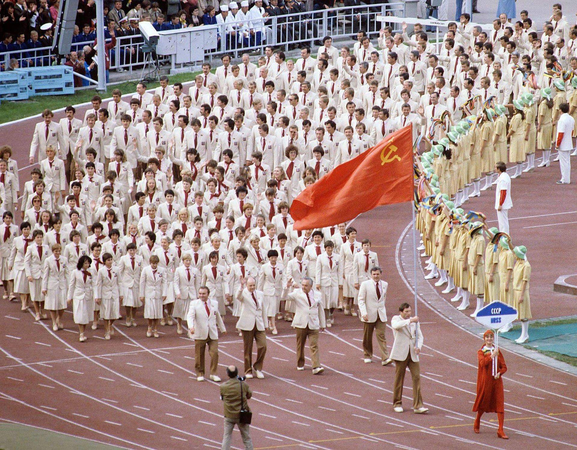 Открытие олимпиады 1980 в Москве