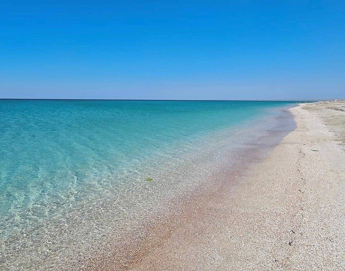 пляж коса беляус в крыму