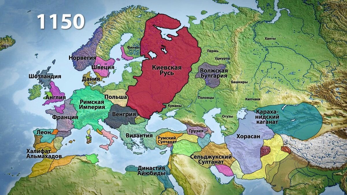 Территория древней Руси на карте