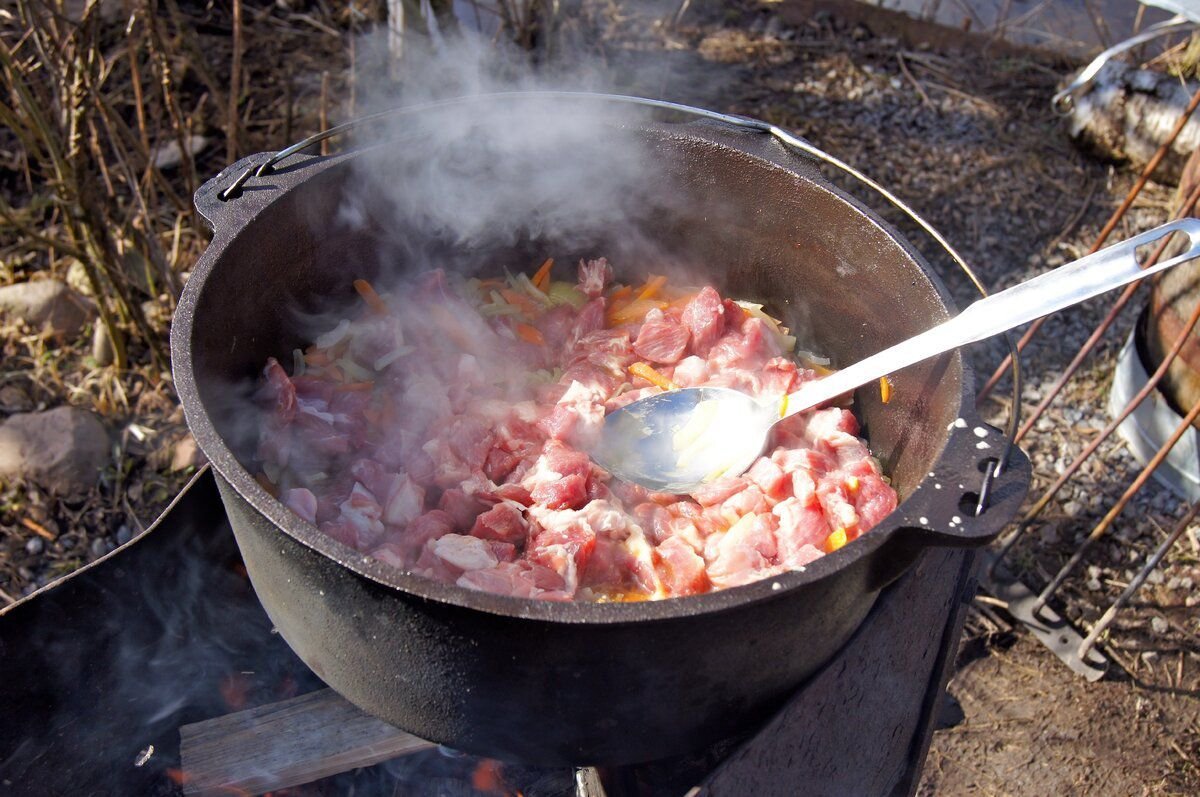 Что можно приготовить на костре в казане на природе рецепты с фото простые и вкусные