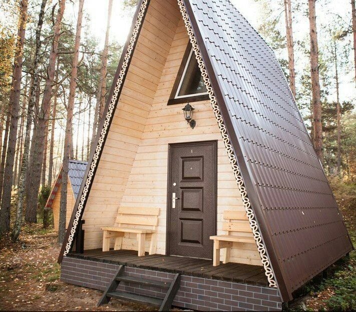 Треугольные бани проекты фото