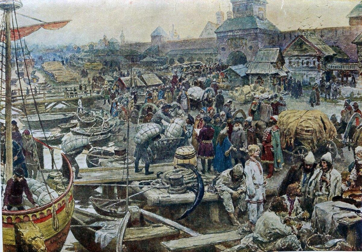 Новгородский торг картина