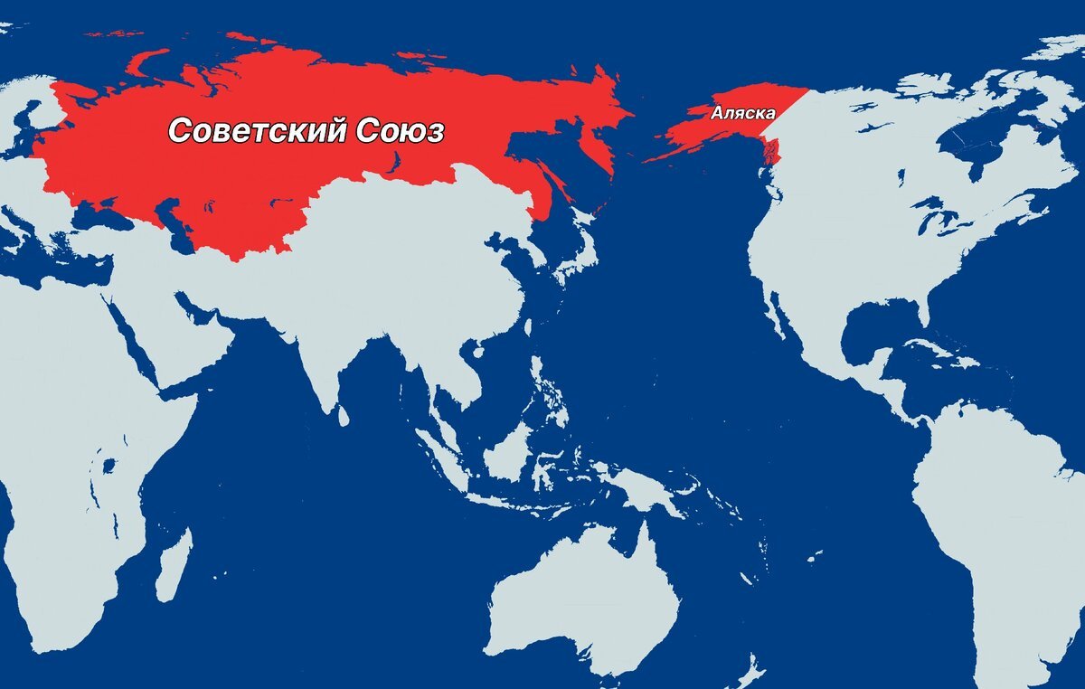 Карта россии с аляской