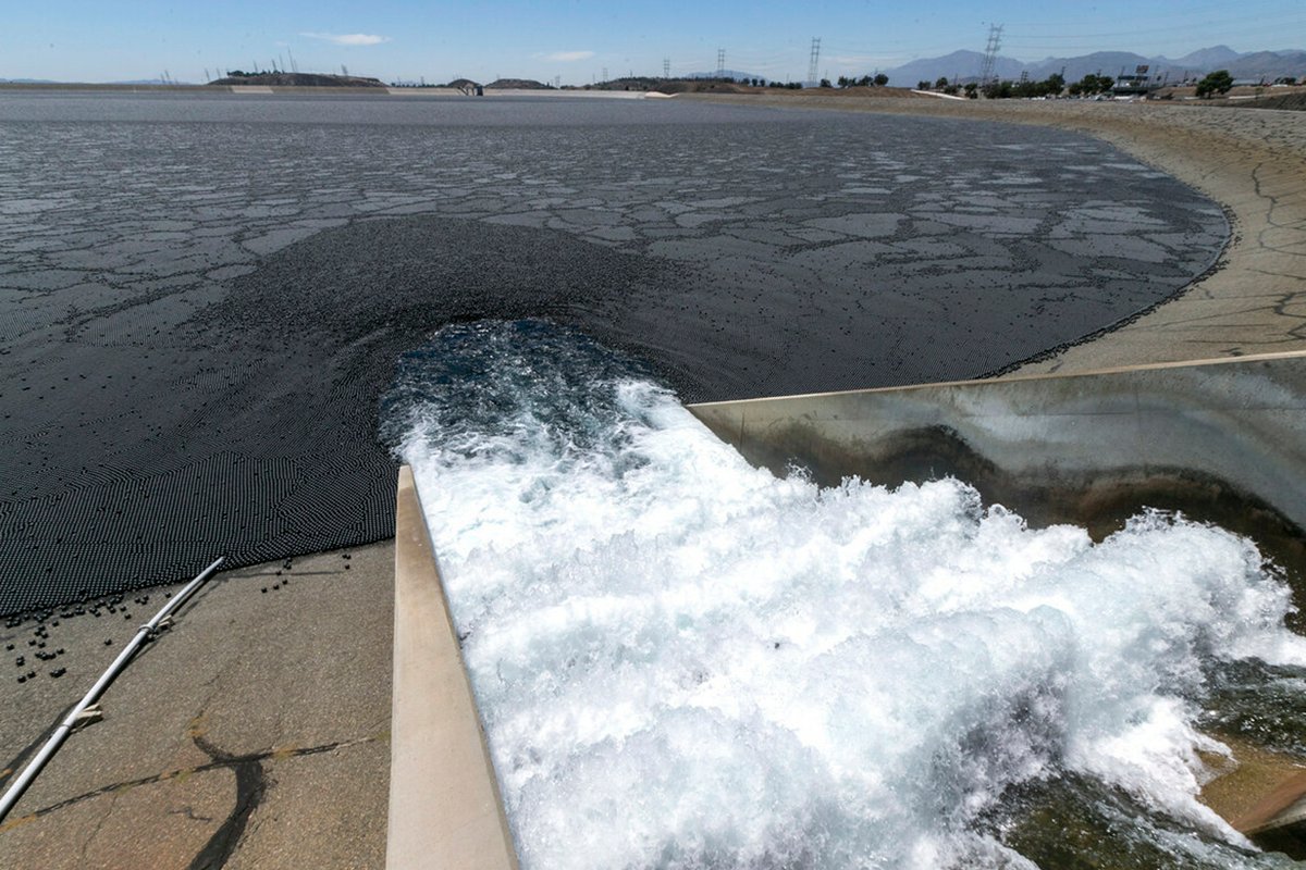 Вода в водохранилищах. Водохранилище Лос-Анджелеса. Черные шарики в водохранилище Лос-Анджелеса. Лос Анджелес водохранилище. Шарики в водохранилище в Лос Анджелесе.