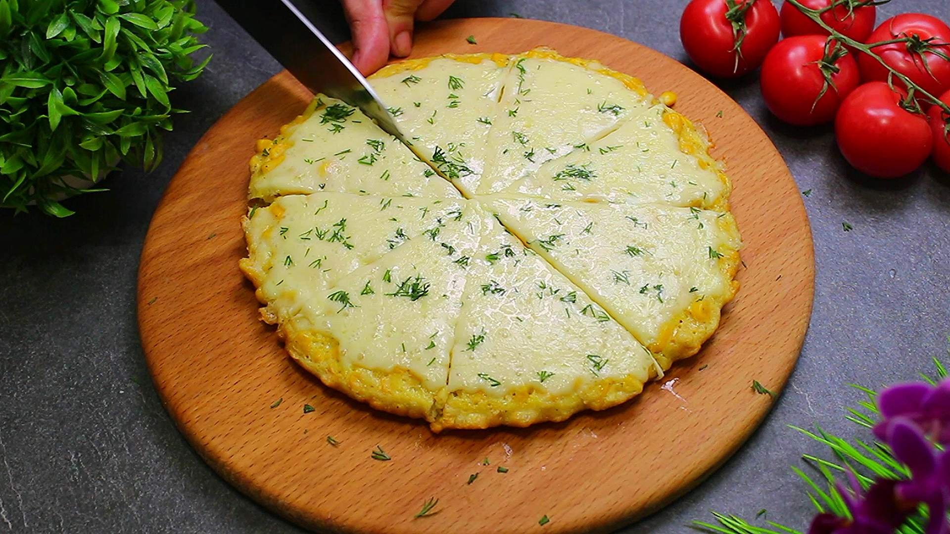 Заливной пирог из кукурузной муки