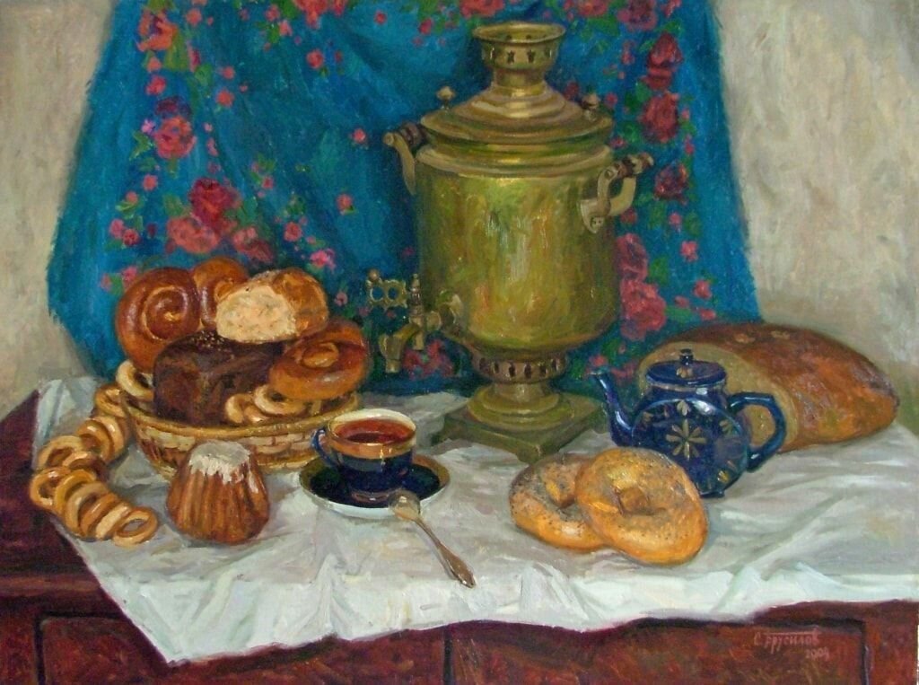 Картины с самоваром и баранками