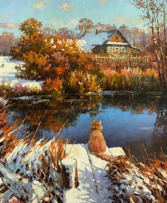 Русская глубинка, которая так многим любима | Художник Дмитрий Лёвин ...